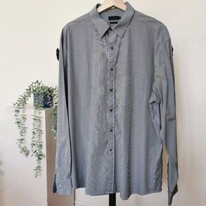 🇧🇷 Premium cotton XXL men's stripes dress shirt